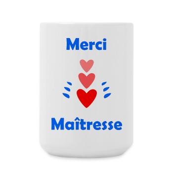 GELIEBTE. VIELEN DANK. DANKE HERRIN - Große Tasse 440 ml - Weiß - Vorne