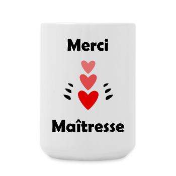 MISTRESS. THANK YOU. THANK YOU MISTRESS. GIFT - Large Mug 440 ml - white - Front