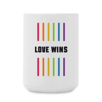 LGBT Pride Month - Love Wins - Large Mug 440 ml - white - Front