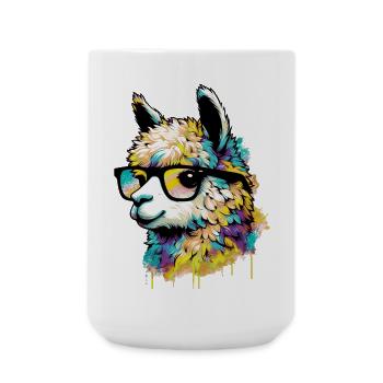 Alpaka - Große Tasse 440 ml - Weiß - Vorne