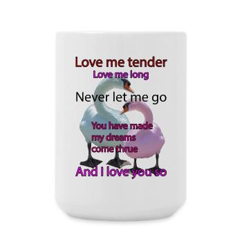 Swans: Love me tender - Large Mug 440 ml - white - Front