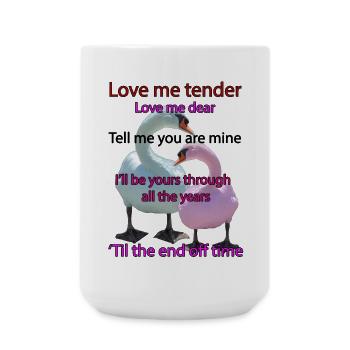 Love me tender - Large Mug 440 ml - white - Front