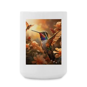 Kolibri im Flug - Große Tasse 440 ml - Weiß - Vorne