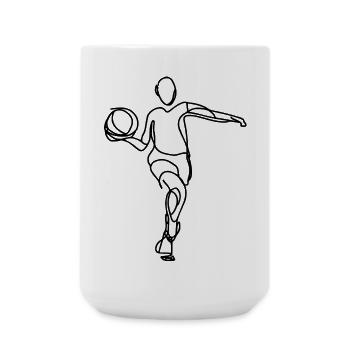 Illustration de joueur de basket-ball - Grande tasse 440 ml - blanc - Devant