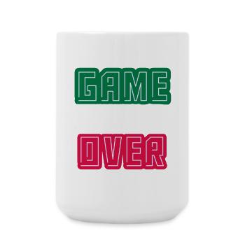 Game Over, Completion Level Unlocked - Large Mug 440 ml - white - Front