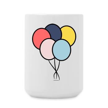 BALL. ANNIVERSARY. HAPPY BIRTHDAY - Large Mug 440 ml - white - Front