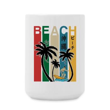 Okinawa Japon Plage Fun - Grande tasse 440 ml - blanc - Devant
