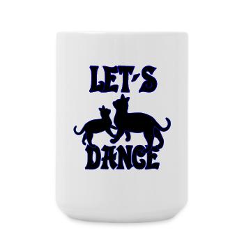 Cats dance together - Large Mug 440 ml - white - Front