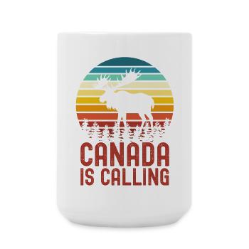 Canada moose - Large Mug 440 ml - white - Front
