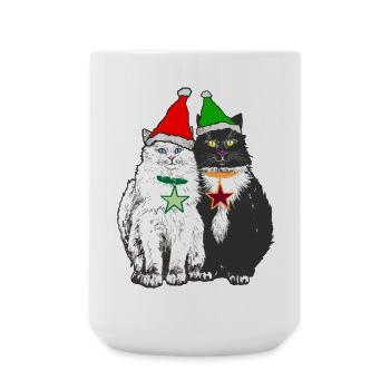DIE WEIHNACHTSKATZEN - Große Tasse 440 ml - Weiß - Vorne
