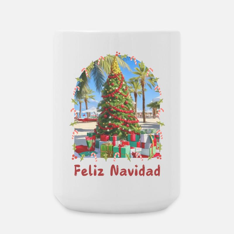 Feliz Navidad - Spanish Christmas - Large Mug 440 ml - white