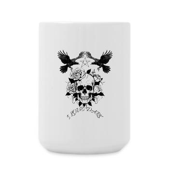 Love Dark - Große Tasse 440 ml - Weiß - Vorne