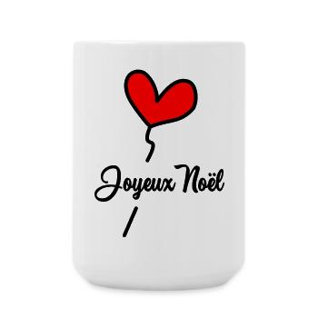 NOËL. MERRY CHRISTMAS. SAPIN. BONNE ANNEE - Grande tasse 440 ml - blanc - Devant