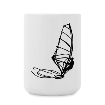Windsurfing Sketch - Large Mug 440 ml - white - Front