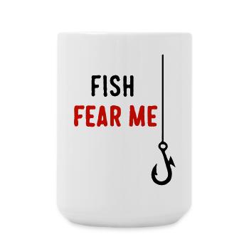 Fish Fear Me - Large Mug 440 ml - white - Front