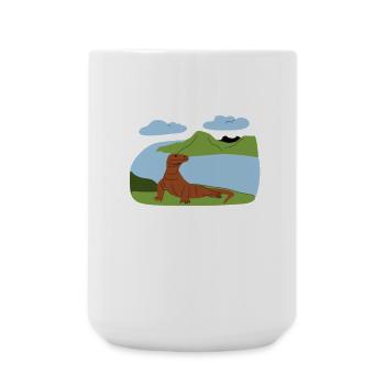 Majestueux dragon de Komodo - Grande tasse 440 ml - blanc - Devant