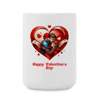 Happy Valentine s Day - Grande tasse 440 ml - blanc - Devant