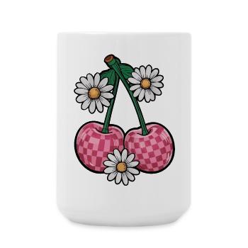 Charming Cherry and Daisy - Large Mug 440 ml - white - Front