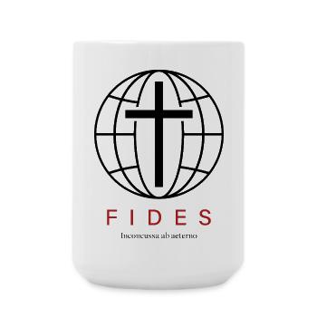 FIDES Croix de Jésus Foi Religion Jésus-Christ - Grande tasse 440 ml - blanc - Devant