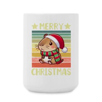 Capybara Weihnachten - Große Tasse 440 ml - Weiß - Vorne