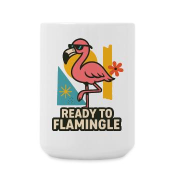 Prêt à flaminger - Grande tasse 440 ml - blanc - Devant