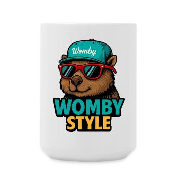Womby Style Biber mit Sonnenbrillen - Große Tasse 440 ml - Weiß - Vorne