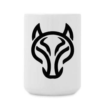 Wolf - Große Tasse 440 ml - Weiß - Vorne