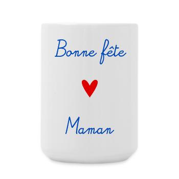 MOTHER'S DAY. HAPPY MOTHER'S DAY. MOM - Large Mug 440 ml - white - Front