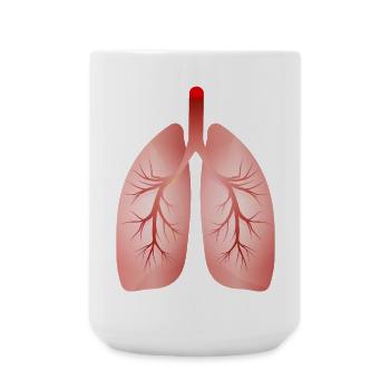 Human Lung – Medical Illustration - Large Mug 440 ml - white - Front