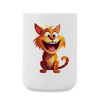 Katze Kater Katzenliebhaber - Große Tasse 440 ml - Weiß - Vorne