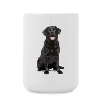 Labrador noir – Loyal, adorable et charmant - Grande tasse 440 ml - blanc - Devant