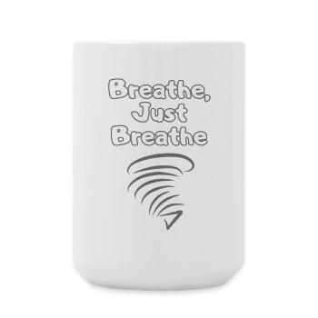 BREATH Durchatmen Selfcare – Self Love Statement - Große Tasse 440 ml - Weiß - Vorne