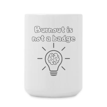 Anti-Burnout Shirt – Wellness First Statement - Large Mug 440 ml - white - Front