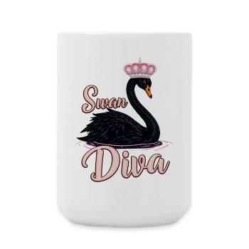 The black swan, queen of the water. - Large Mug 440 ml - white - Front