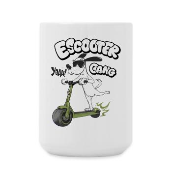 E Scooter Gang Humor Illustration - Große Tasse 440 ml - Weiß - Vorne