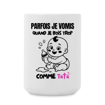 Sometimes I vomit like auntie 😂👶 - Large Mug 440 ml - white - Front