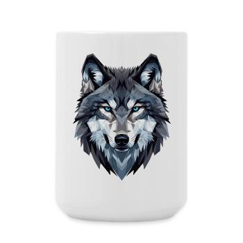 Wolf - Large Mug 440 ml - white - Front