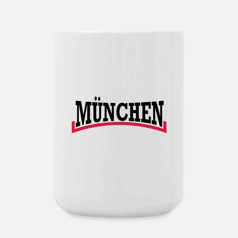 München Schrift zweifarbig - Große Tasse 440 ml - Weiß