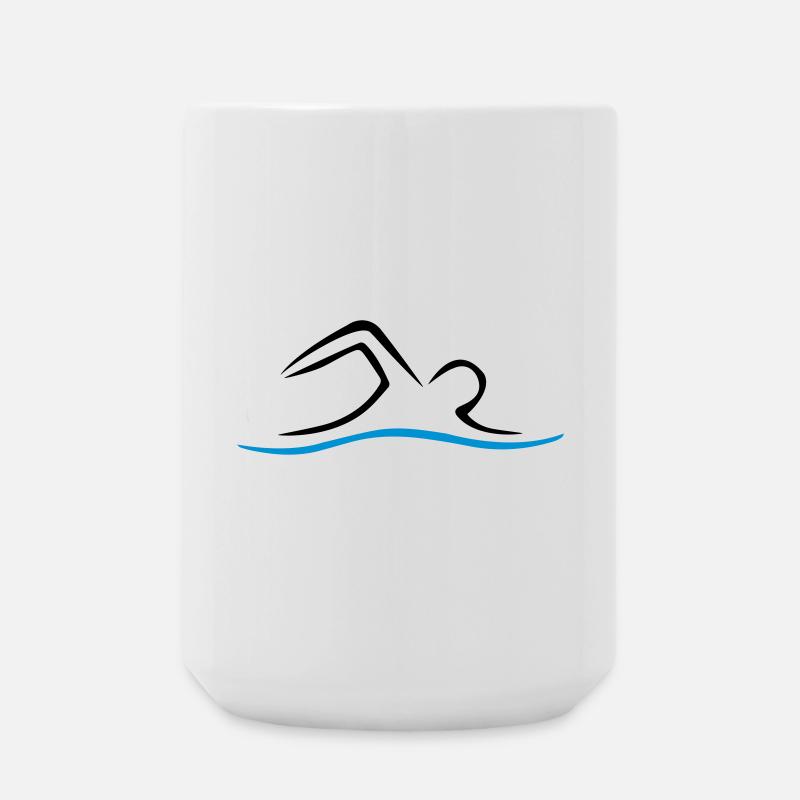 swim - Large Mug 440 ml - white