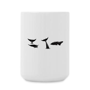 Whale tail - Whale fluke - Queues de baleines - Large Mug 440 ml - white - Front