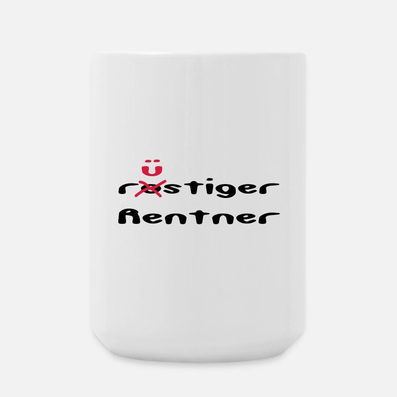 rusty / sprightly pensioner - Large Mug 440 ml - white