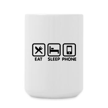 Essen Schlaftelefon - Große Tasse 440 ml - Weiß - Vorne