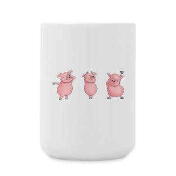 Chubby piggy - Large Mug 440 ml - white - Front