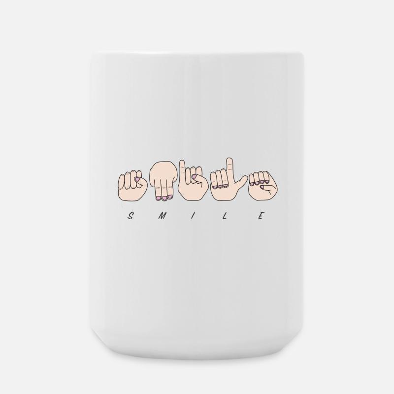 Sign language - Large Mug 440 ml - white