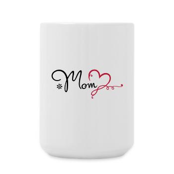 Love Mom Gift Mother's Day Mom - Large Mug 440 ml - white - Front