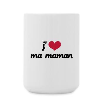 J'aime ma Maman - Grande tasse 440 ml - blanc - Devant