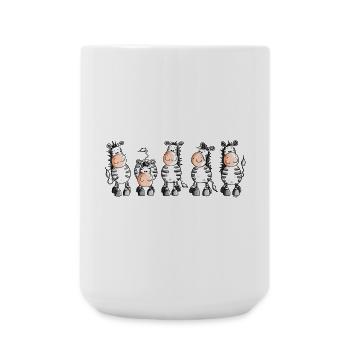 Funny Zebras - Zebra - Large Mug 440 ml - white - Front