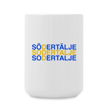 SÖDERTÄLJE - Sweden - Schwedische Flagge - Große Tasse 440 ml - Weiß - Vorne