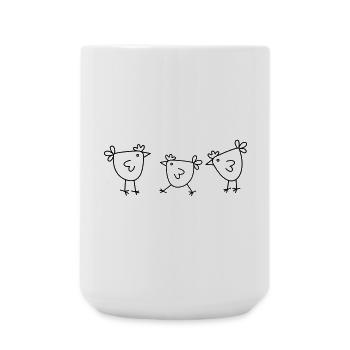 Chicken Chicken Hen minimally simple chicken design - Large Mug 440 ml - white - Front