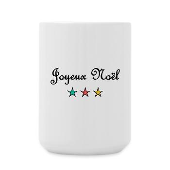 NOËL. JOYEUX NOËL. MERRY CHRISTMAS. NOUVEL AN. - Grande tasse 440 ml - blanc - Devant